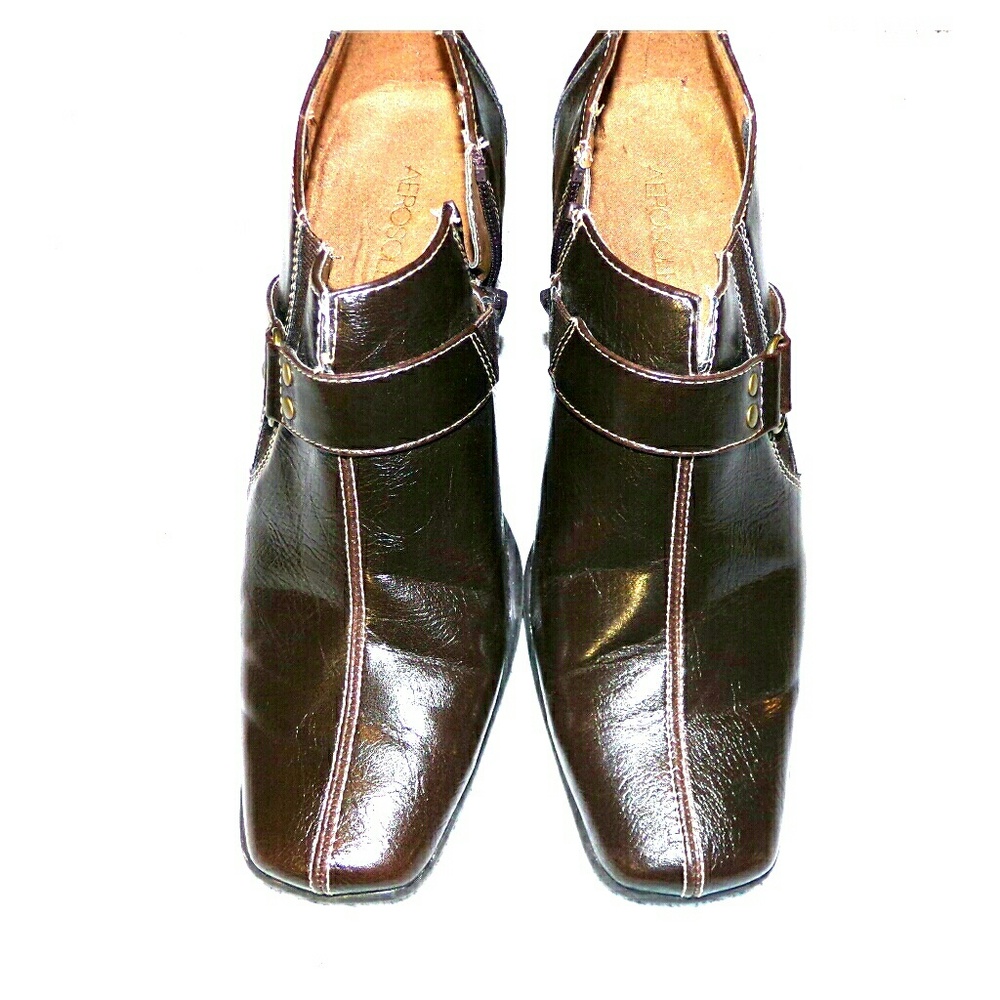 Aerosoles sz 8 ladies shoes leather ankle boots